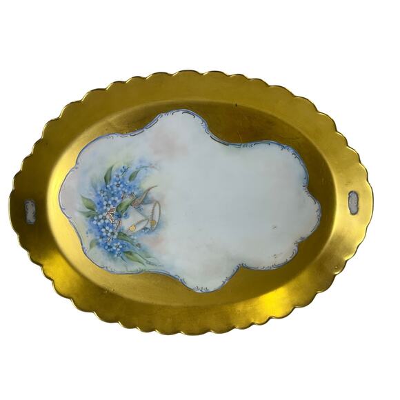 Antique Early 20th Century Hutschenreuther Gelb Bavaria Gilt 4-PC Coffee Tea Set - Picture 10 of 16